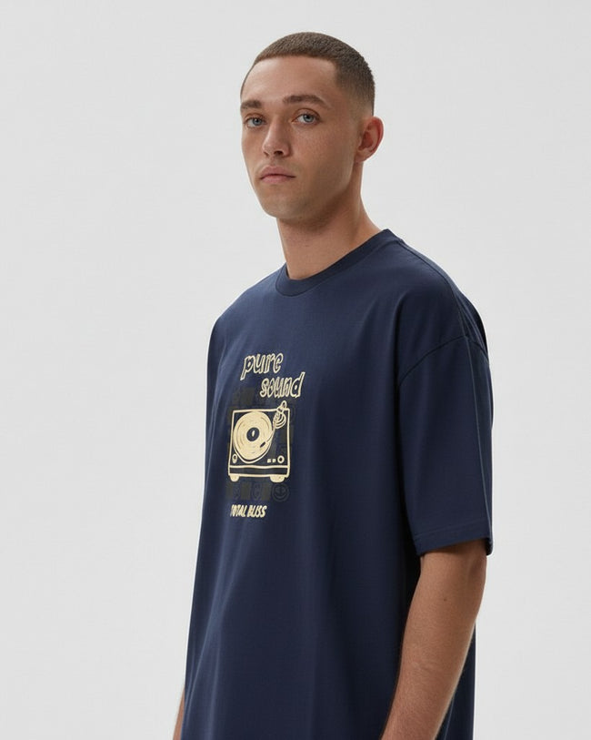 Men Oversized Cotton Printed T-Shirt