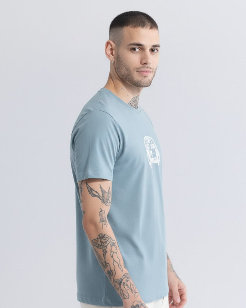 Men Regular Pure Cotton Printed T-Shirt