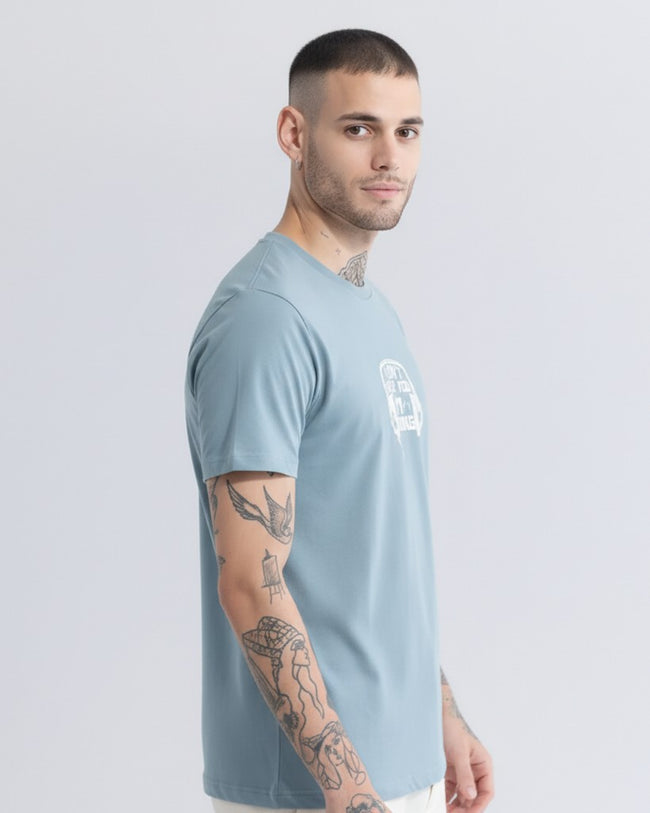 Men Regular Pure Cotton Printed T-Shirt