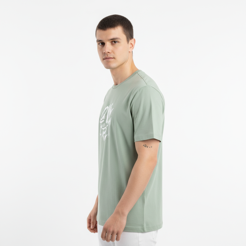 Men Regular Pure Cotton Printed T-Shirt