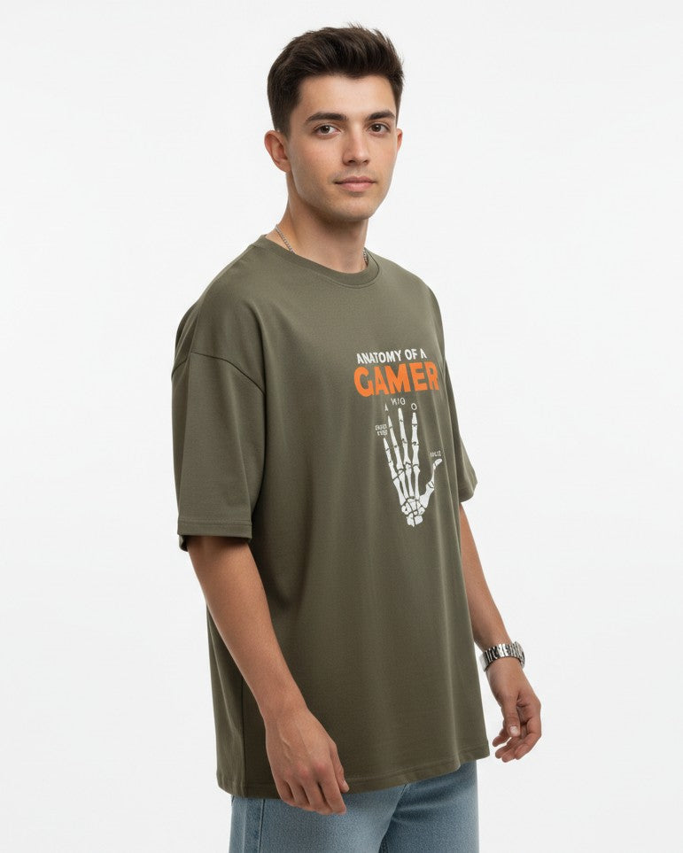 Men Oversized Cotton Printed T-Shirt