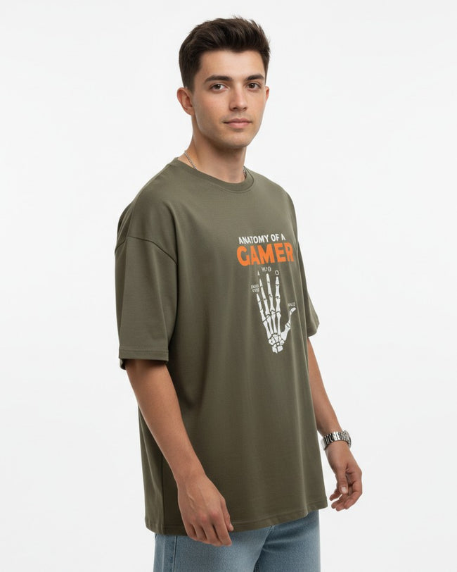Men Oversized Cotton Printed T-Shirt