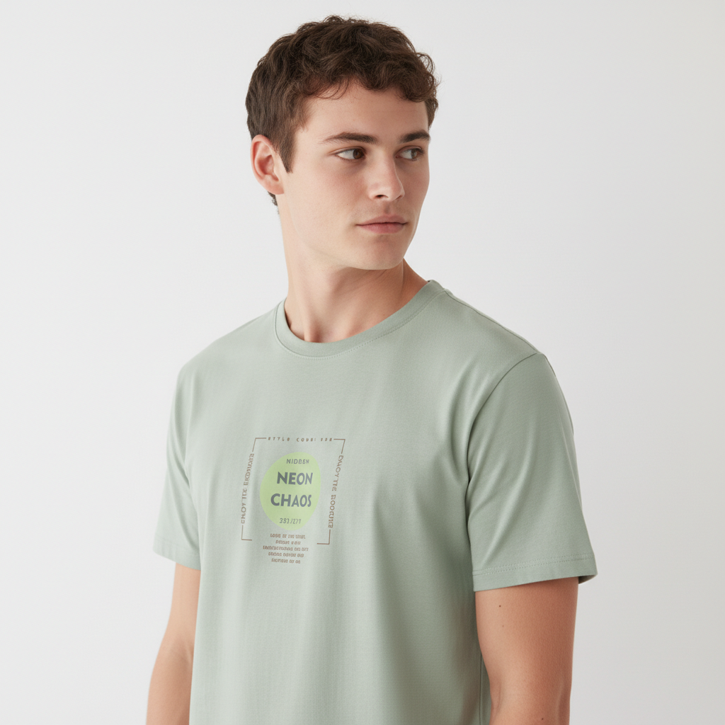 Men Regular Pure Cotton Printed T-Shirt