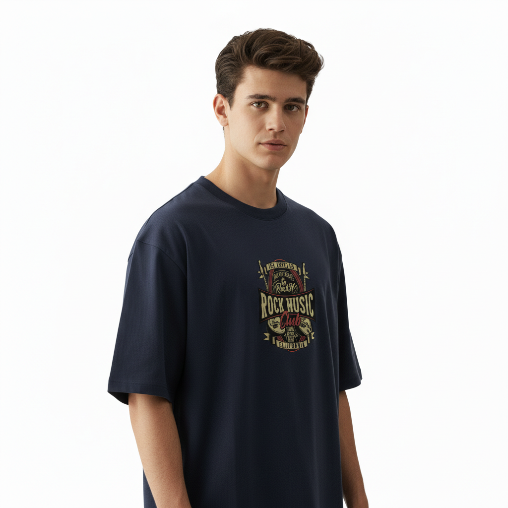 Men Oversized Cotton Printed T-Shirt