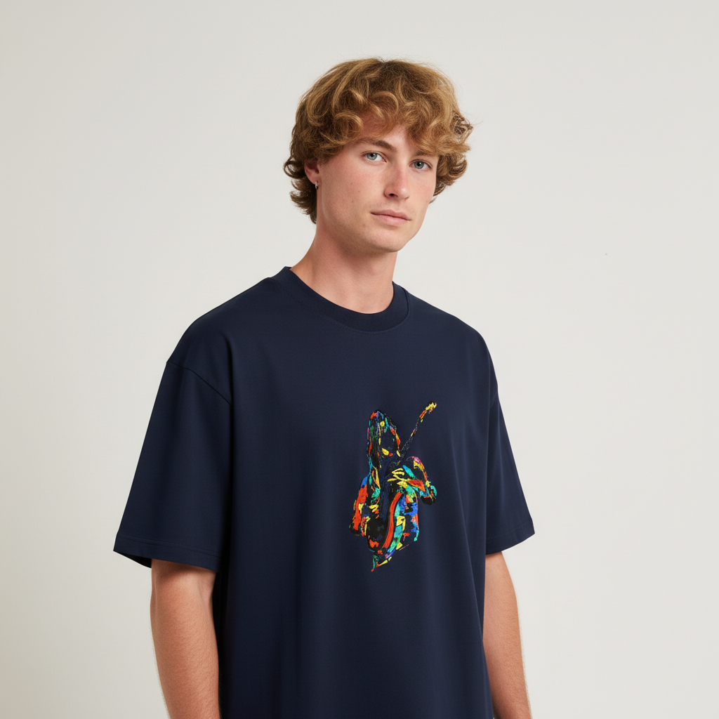 Men Oversized Cotton Printed T-Shirt