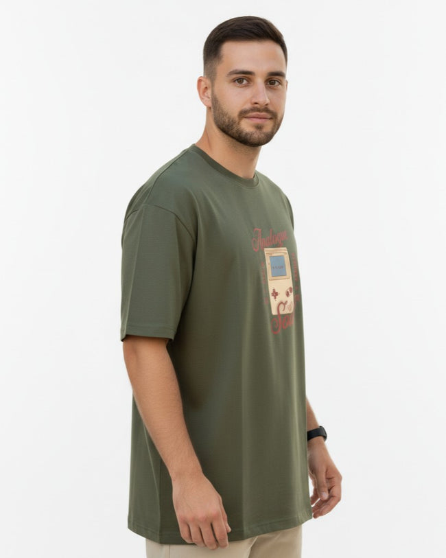 Men Oversized Cotton Printed T-Shirt