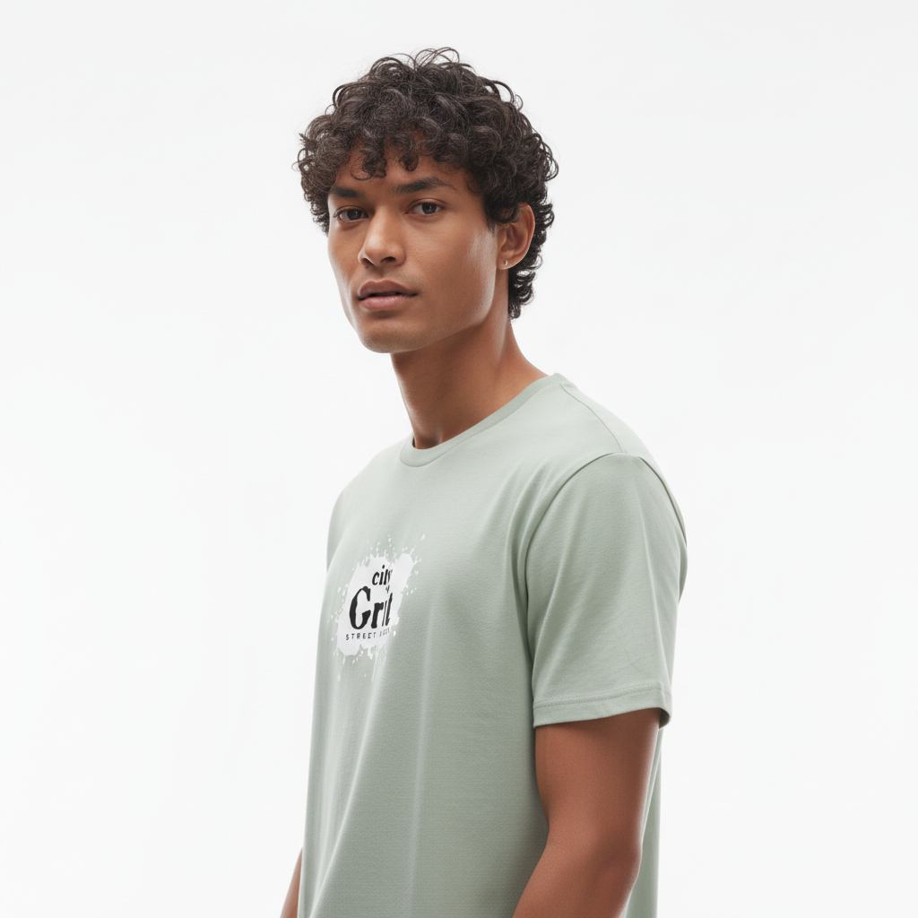 Men Regular Pure Cotton Printed T-Shirt