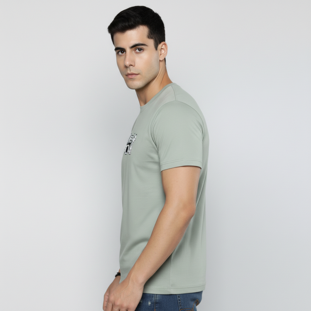 Men Regular Pure Cotton Printed T-Shirt