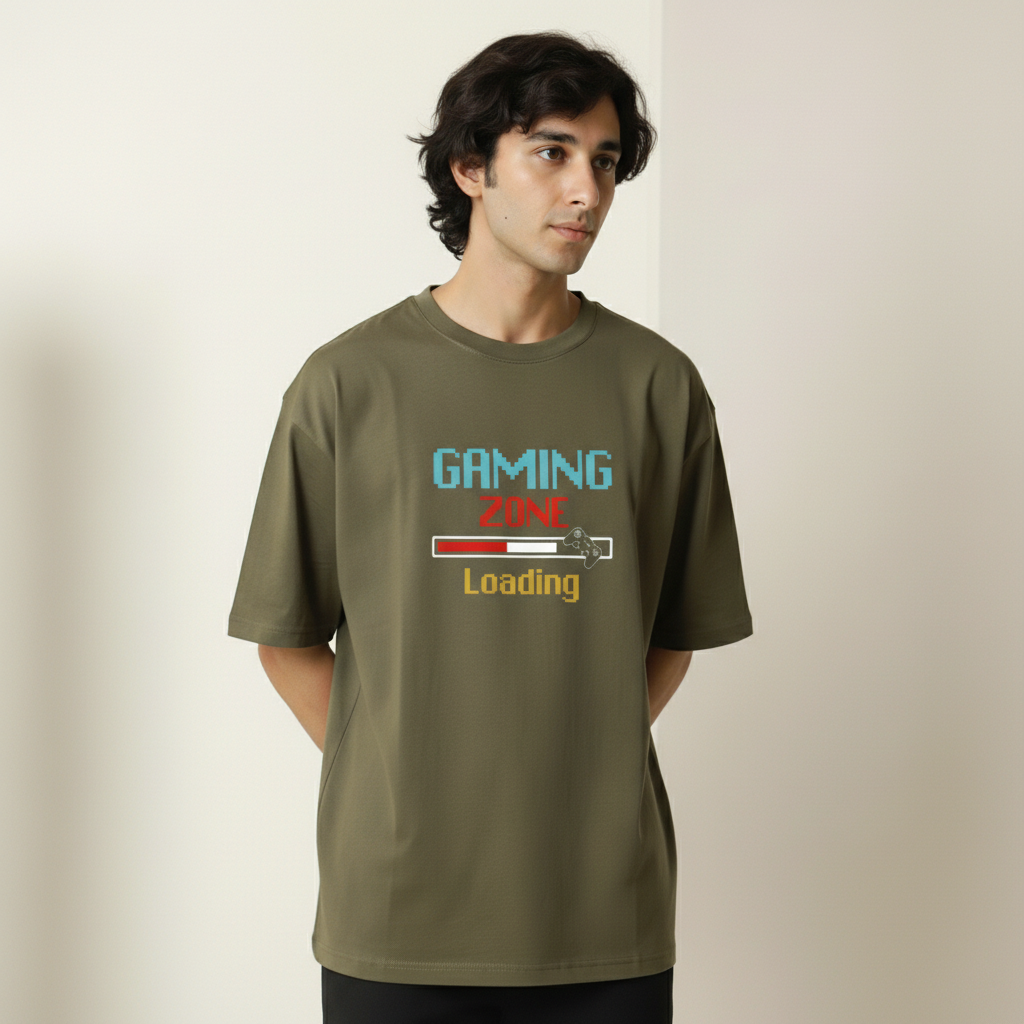 Men Oversized Cotton Printed T-Shirt