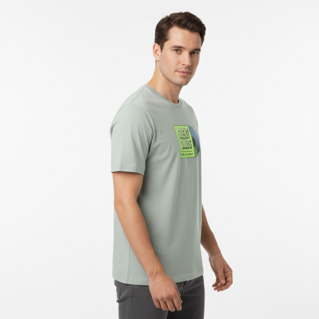 Men Regular Pure Cotton Printed T-Shirt