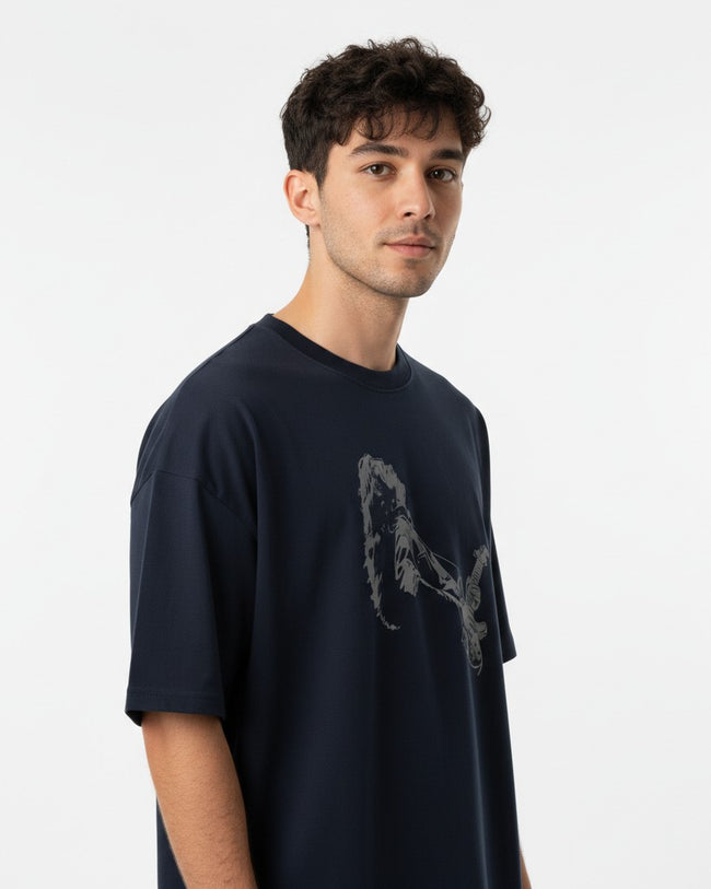 Men Oversized Cotton Printed T-Shirt