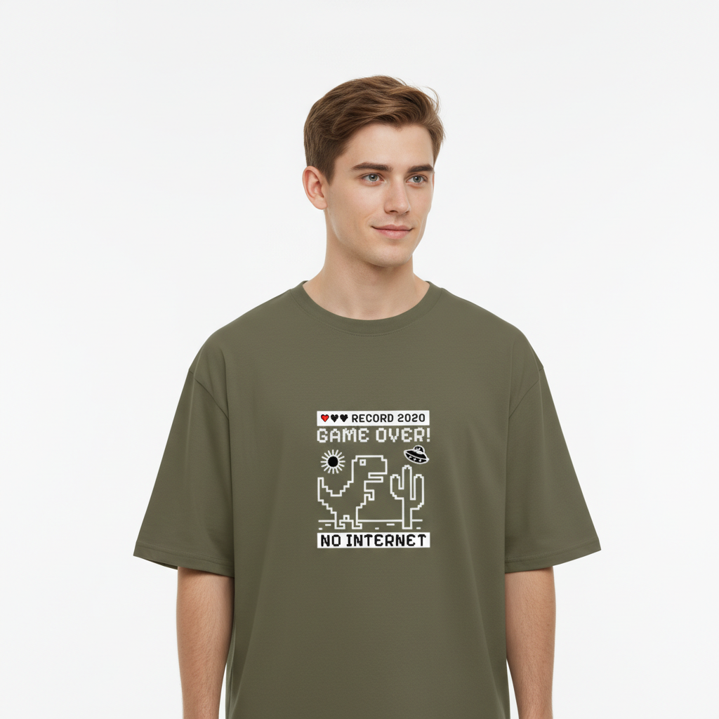 Men Oversized Cotton Printed T-Shirt