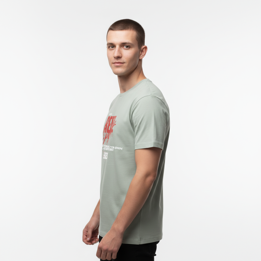Men Regular Pure Cotton Printed T-Shirt