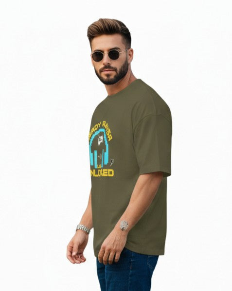Men Oversized Cotton Printed T-Shirt
