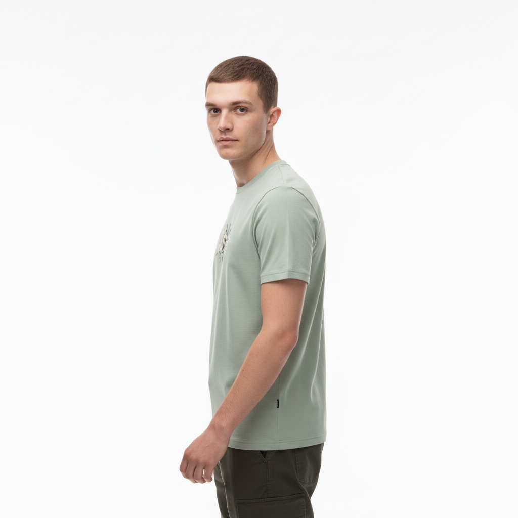 Men Regular Pure Cotton Printed T-Shirt