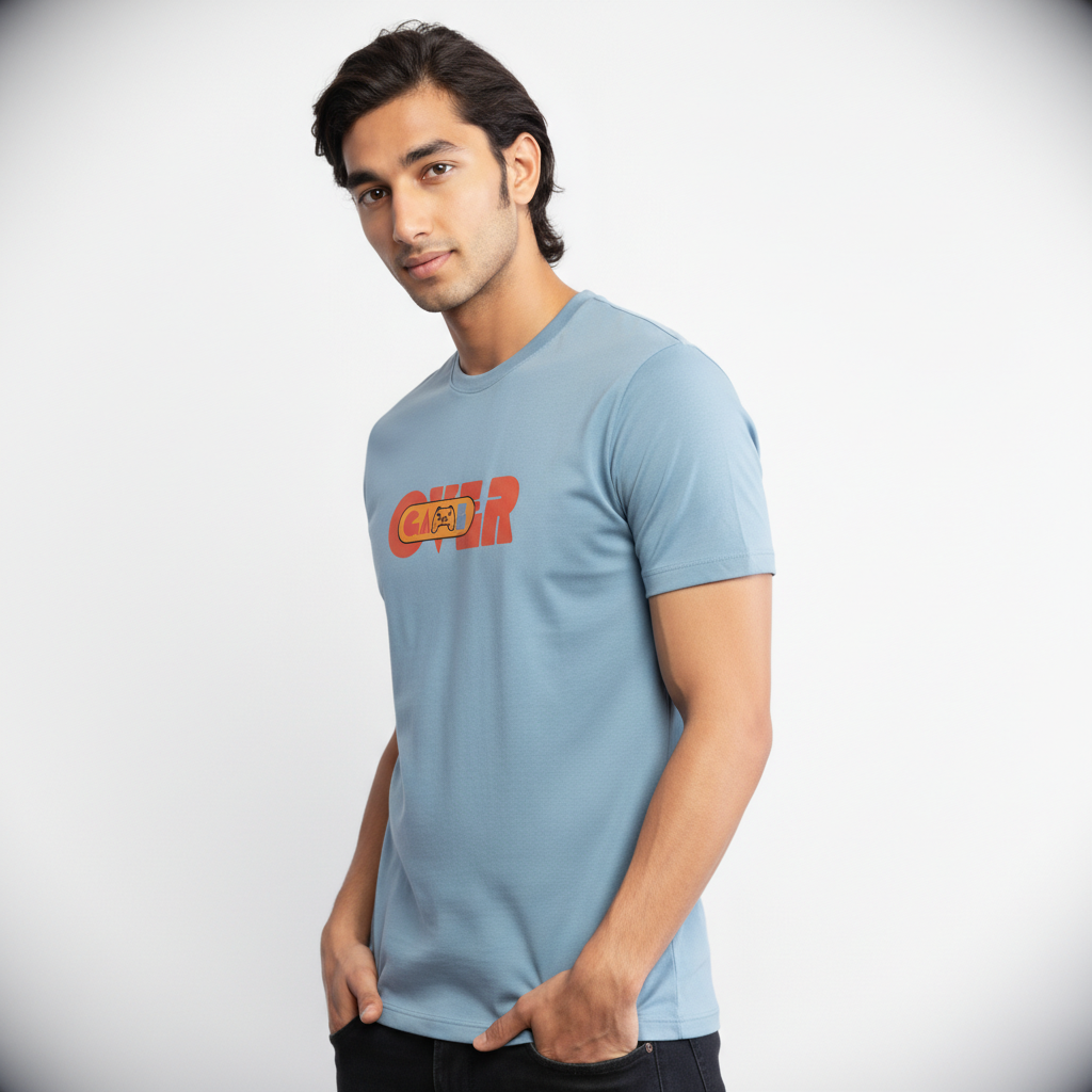 Men Regular Pure Cotton Printed T-Shirt
