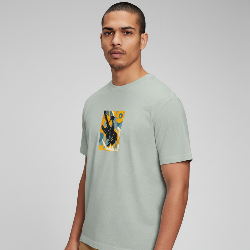 Men Regular Pure Cotton Printed T-Shirt