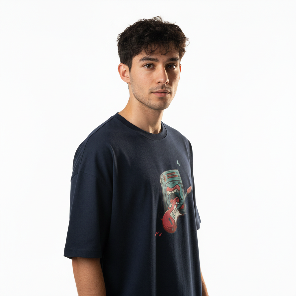 Men Oversized Cotton Printed T-Shirt