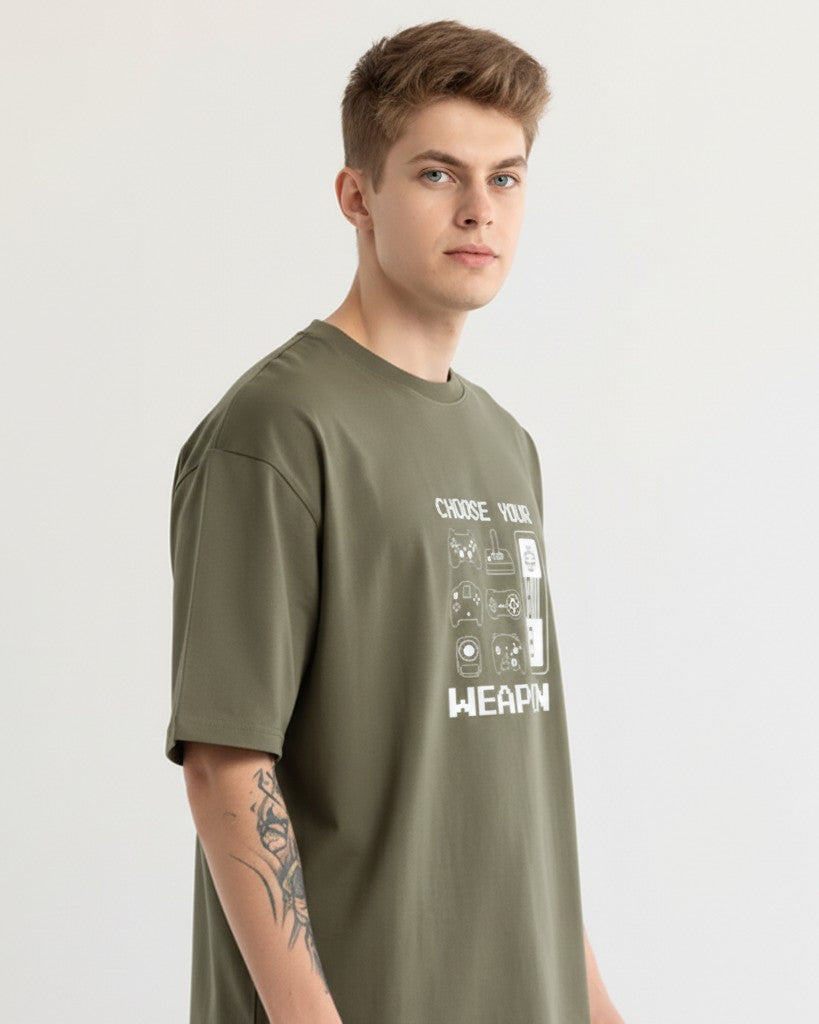 Men Oversized Cotton Printed T-Shirt