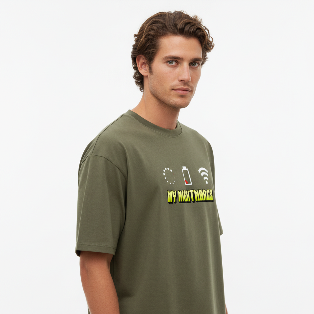 Men Oversized Cotton Printed T-Shirt