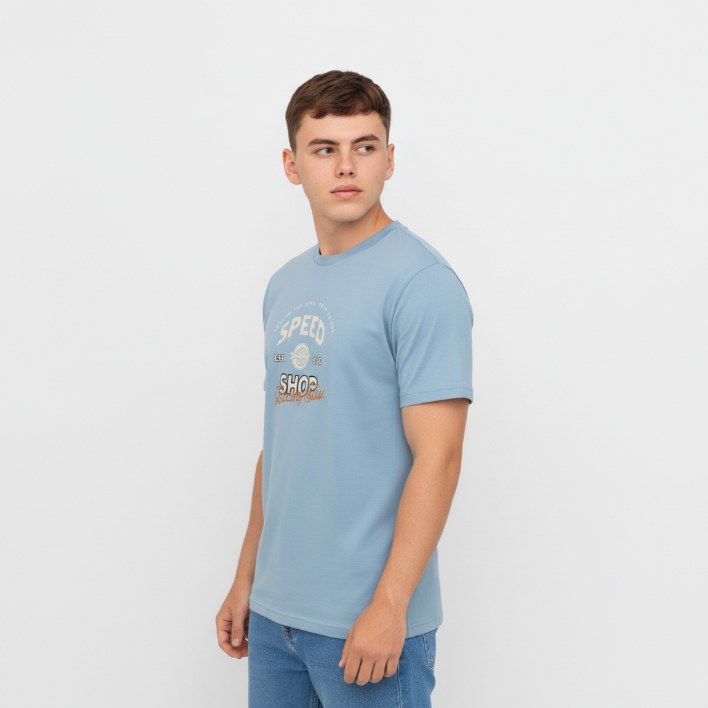 Men Regular Pure Cotton Printed T-Shirt