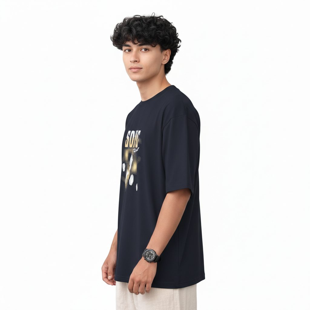 Men Oversized Cotton Printed T-Shirt