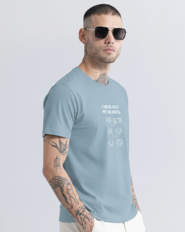 Men Regular Pure Cotton Printed T-Shirt