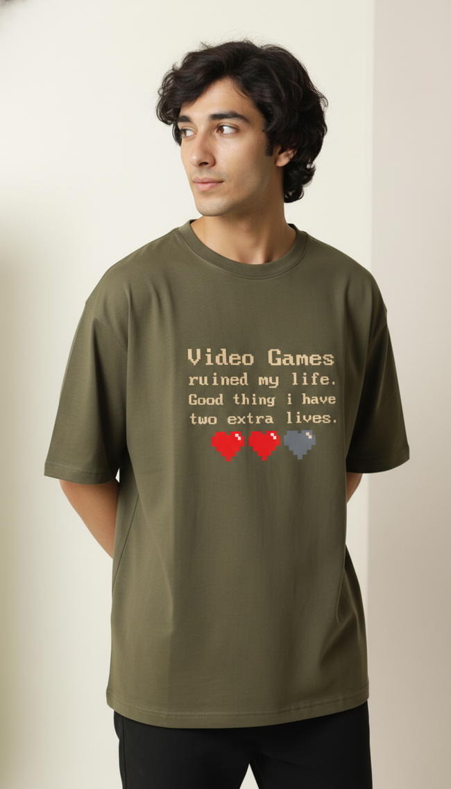 Men Oversized Cotton Printed T-Shirt