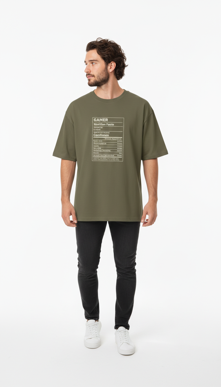 Men Oversized Cotton Printed T-Shirt
