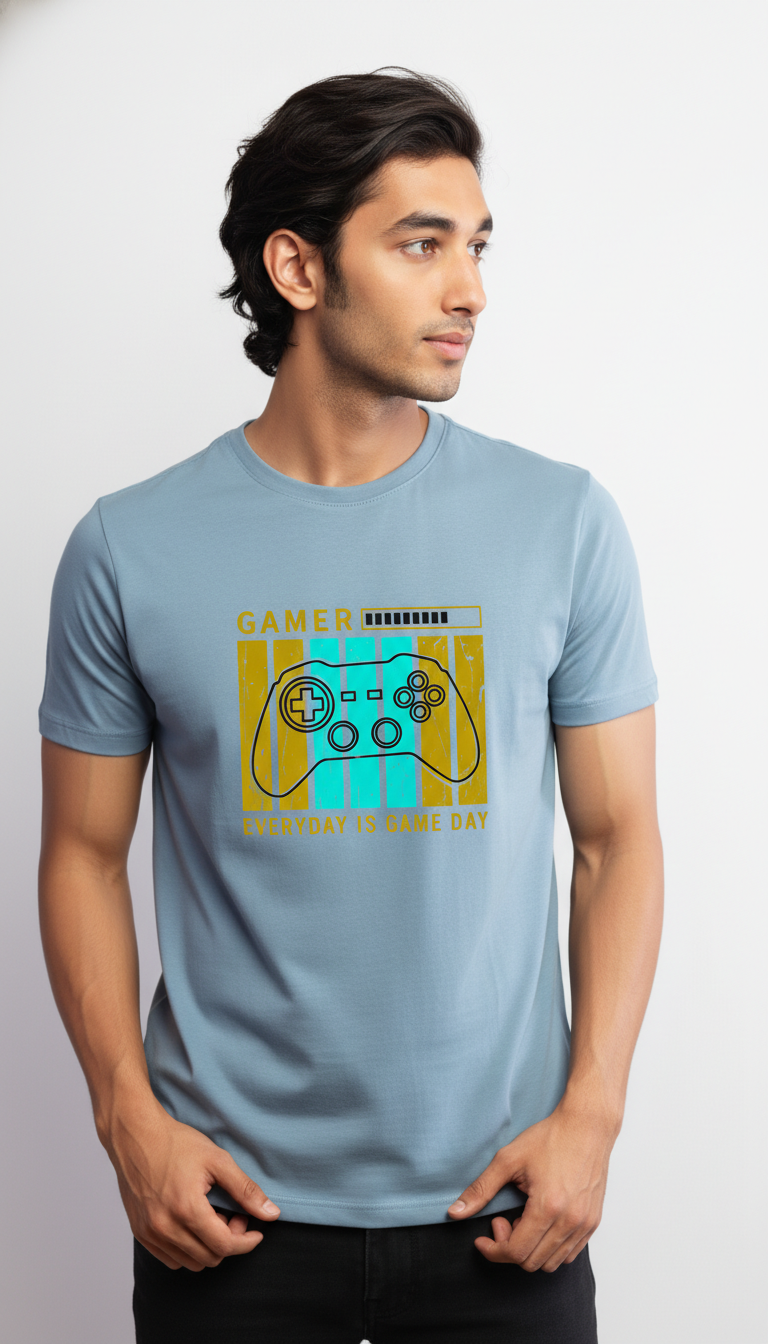 Men Regular Pure Cotton Printed T-Shirt