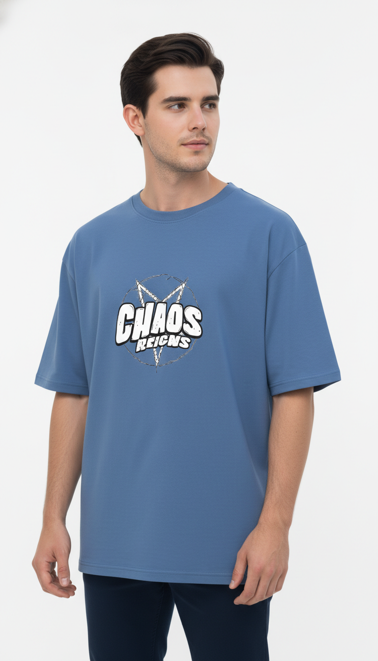 Men Oversized Cotton Printed T-Shirt
