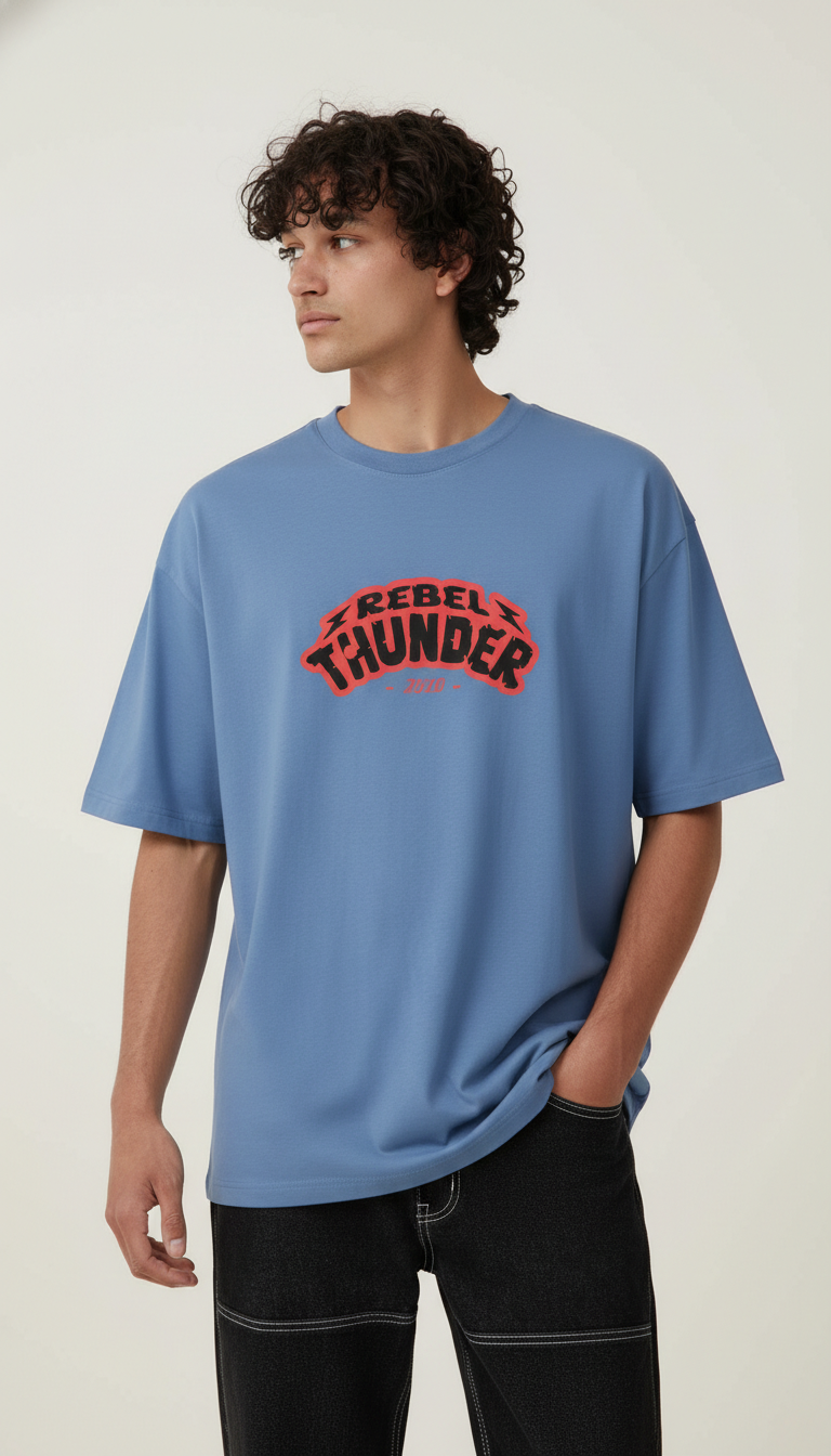 Men Oversized Cotton Printed T-Shirt
