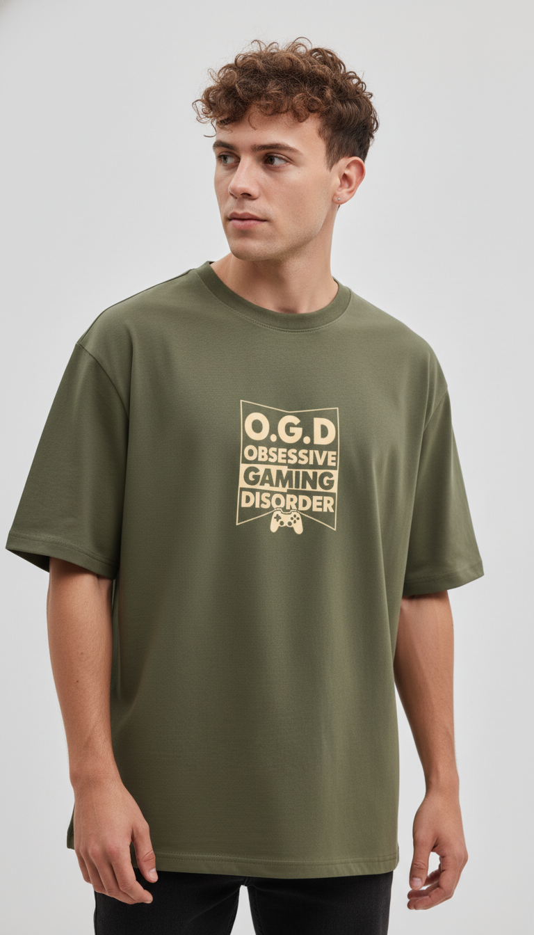 Men Oversized Cotton Printed T-Shirt