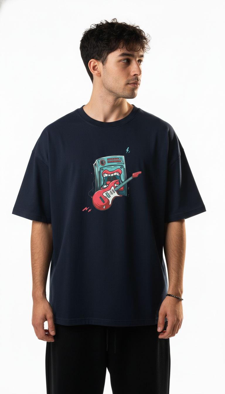Men Oversized Cotton Printed T-Shirt