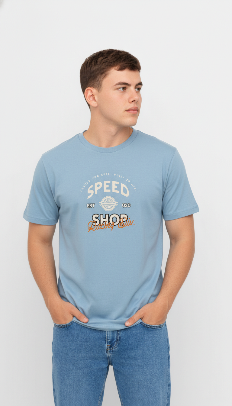 Men Regular Pure Cotton Printed T-Shirt