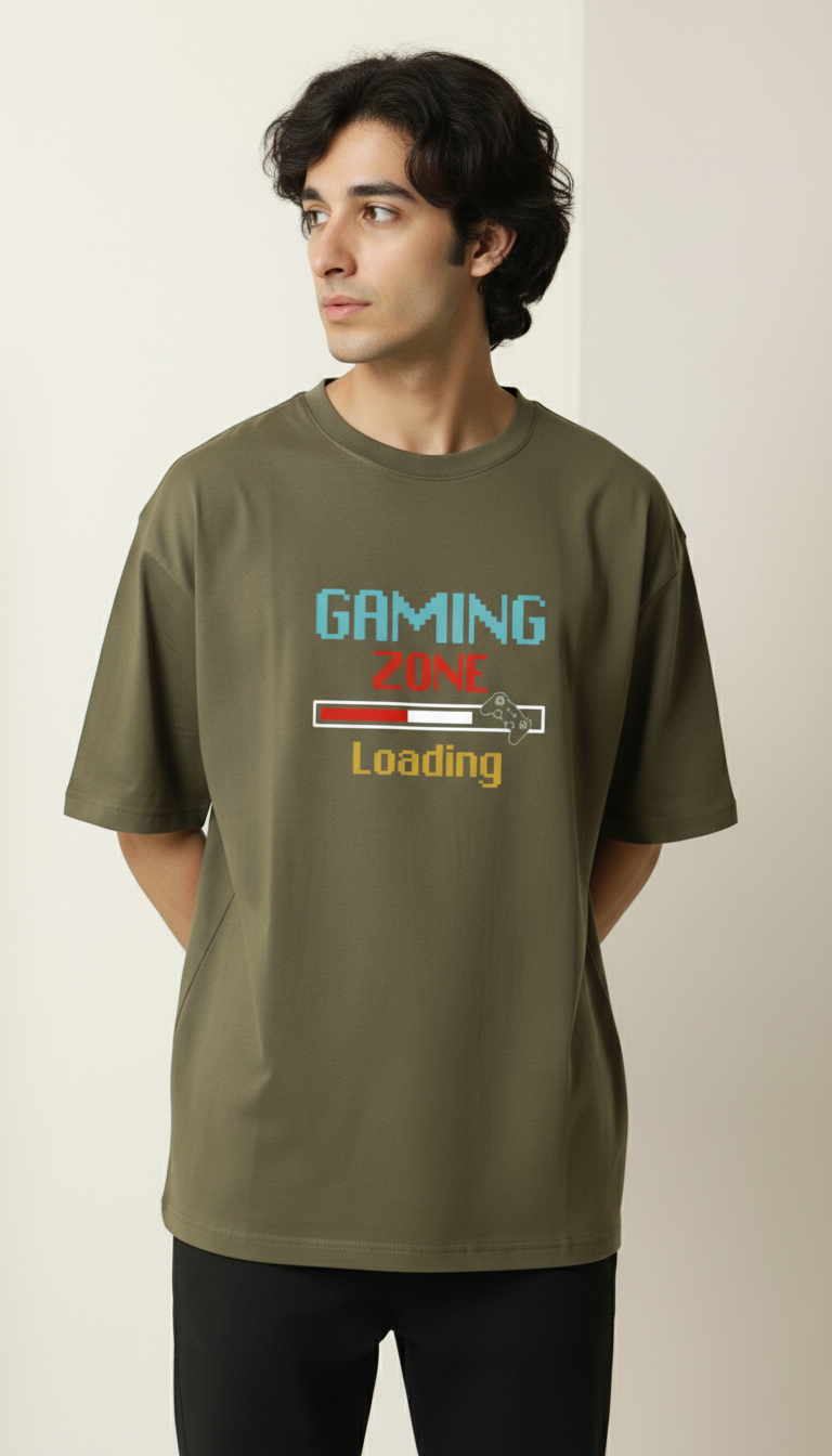 Men Oversized Cotton Printed T-Shirt