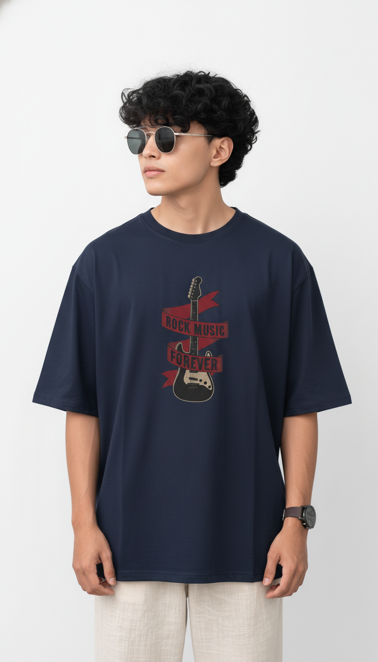Men Oversized Cotton Printed T-Shirt