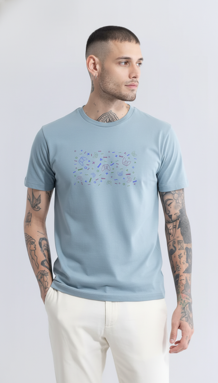 Men Regular Pure Cotton Printed T-Shirt