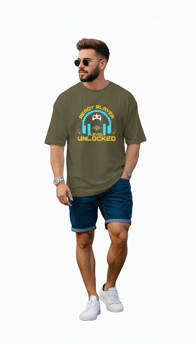 Men Oversized Cotton Printed T-Shirt