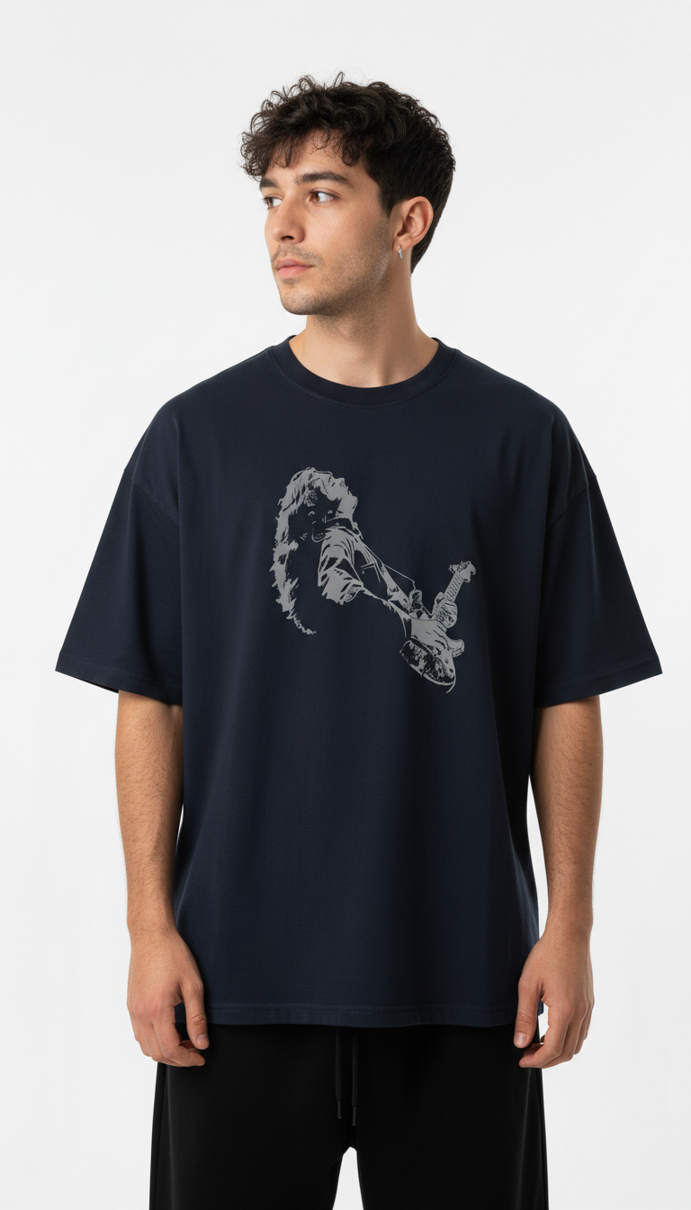 Men Oversized Cotton Printed T-Shirt