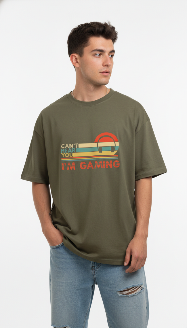 Men Oversized Cotton Printed T-Shirt