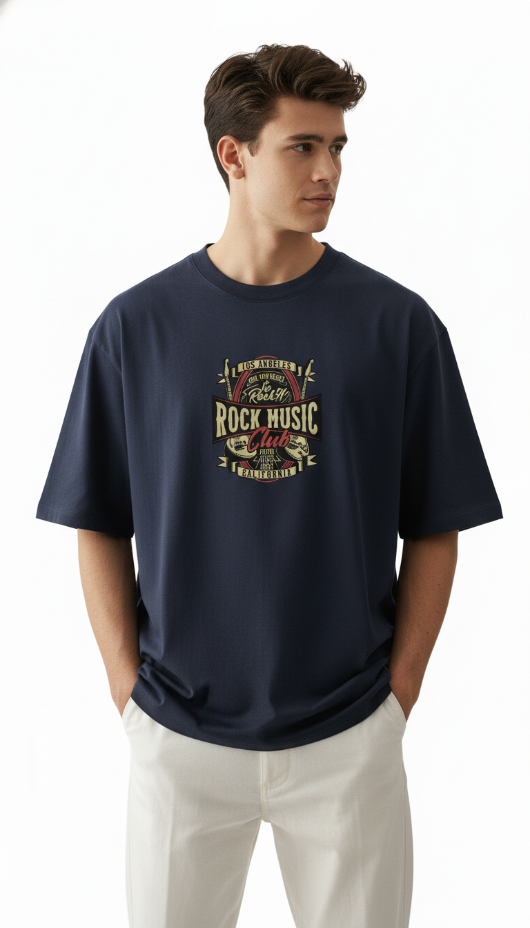 Men Oversized Cotton Printed T-Shirt