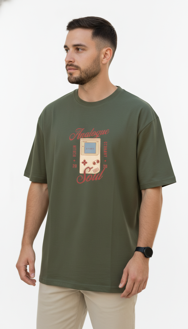 Men Oversized Cotton Printed T-Shirt