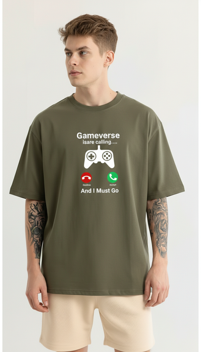 Men Oversized Cotton Printed T-Shirt