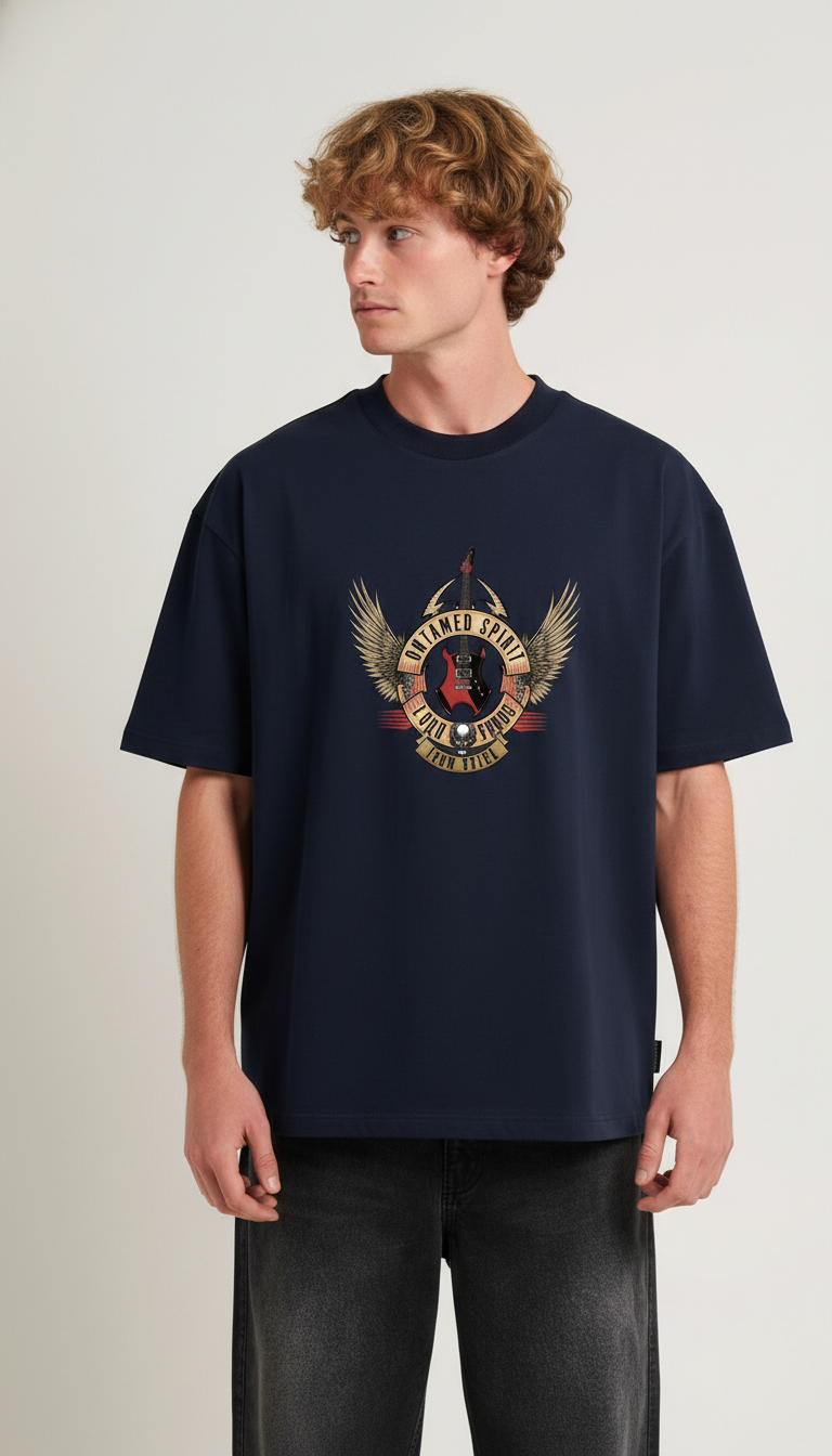 Men Oversized Cotton Printed T-Shirt