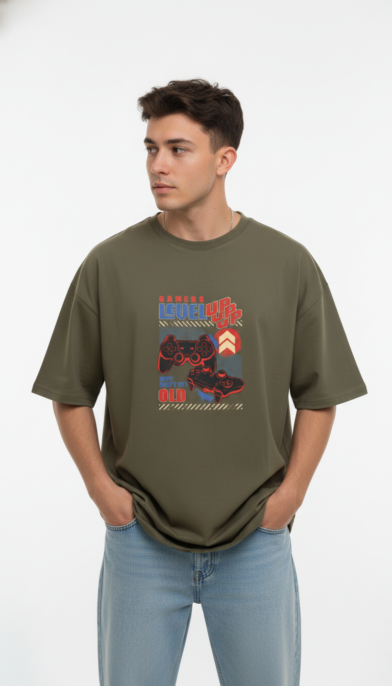 Men Oversized Cotton Printed T-Shirt