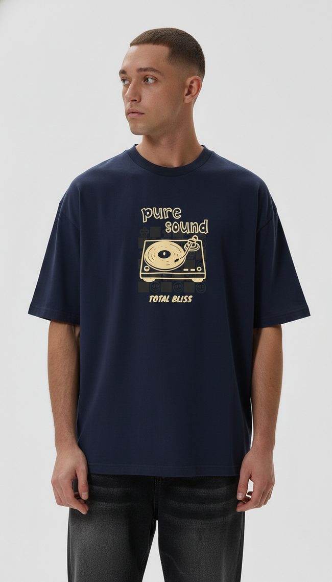 Men Oversized Cotton Printed T-Shirt