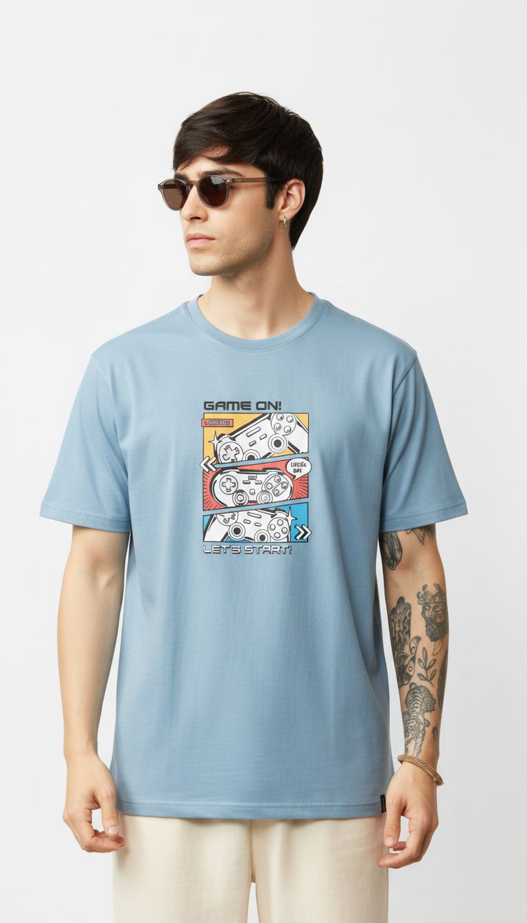Men Regular Pure Cotton Printed T-Shirt