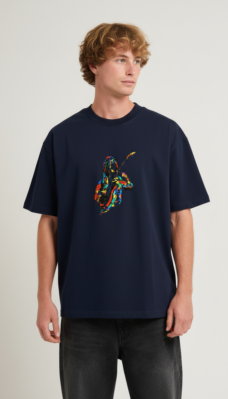 Men Oversized Cotton Printed T-Shirt