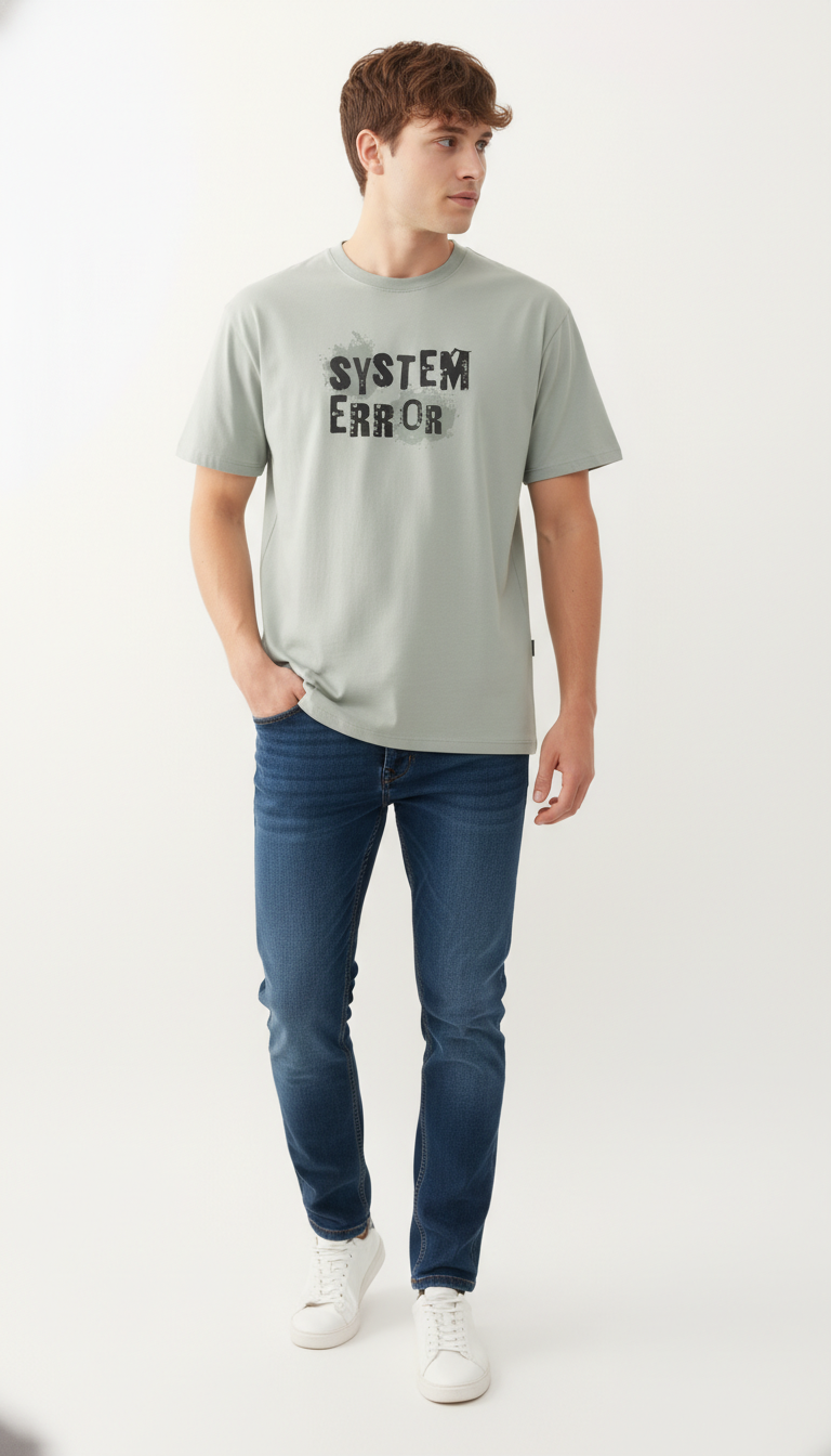 Men Regular Pure Cotton Printed T-Shirt